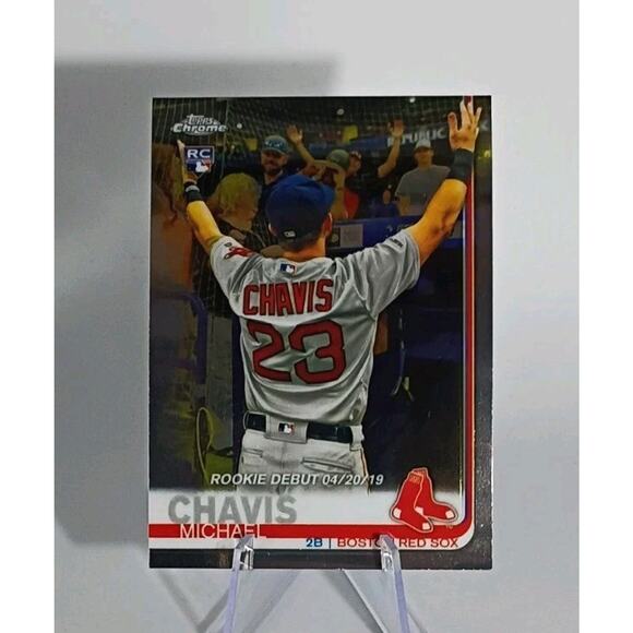 2019 Topps Chrome Update Series - Rookie Debut Michael Chavis #57 Boston Red Sox - Picture 3 of 5
